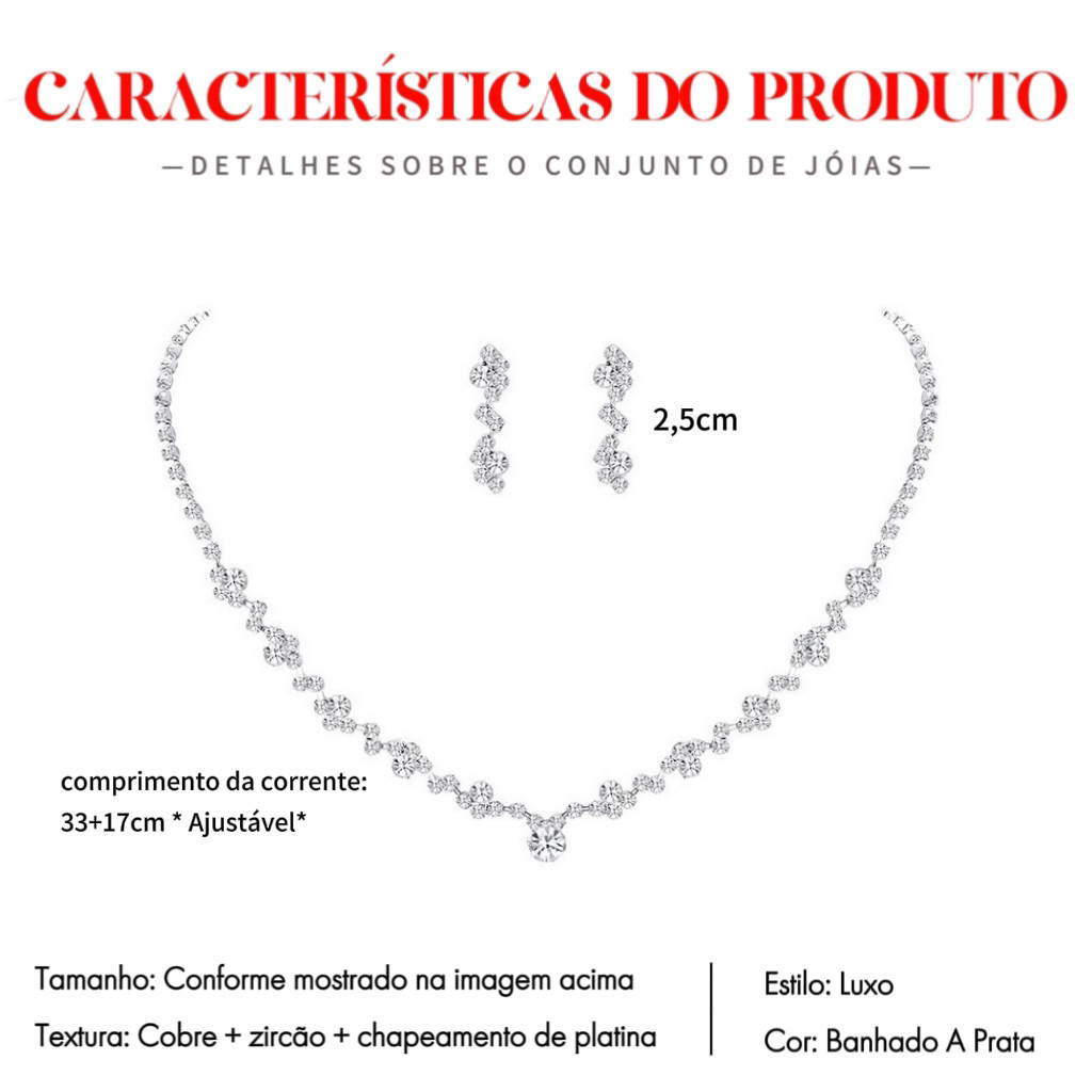 Conjunto de colar e brincos de liga feminina, elegante, luxuoso, moda de alta qualidade, para casamentos e presentes
