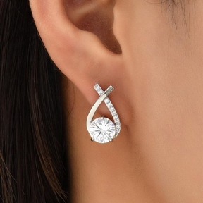 Brinco Brilhante Zircônia Elegante Casual Feminino Banhado Folheado Ouro Prata