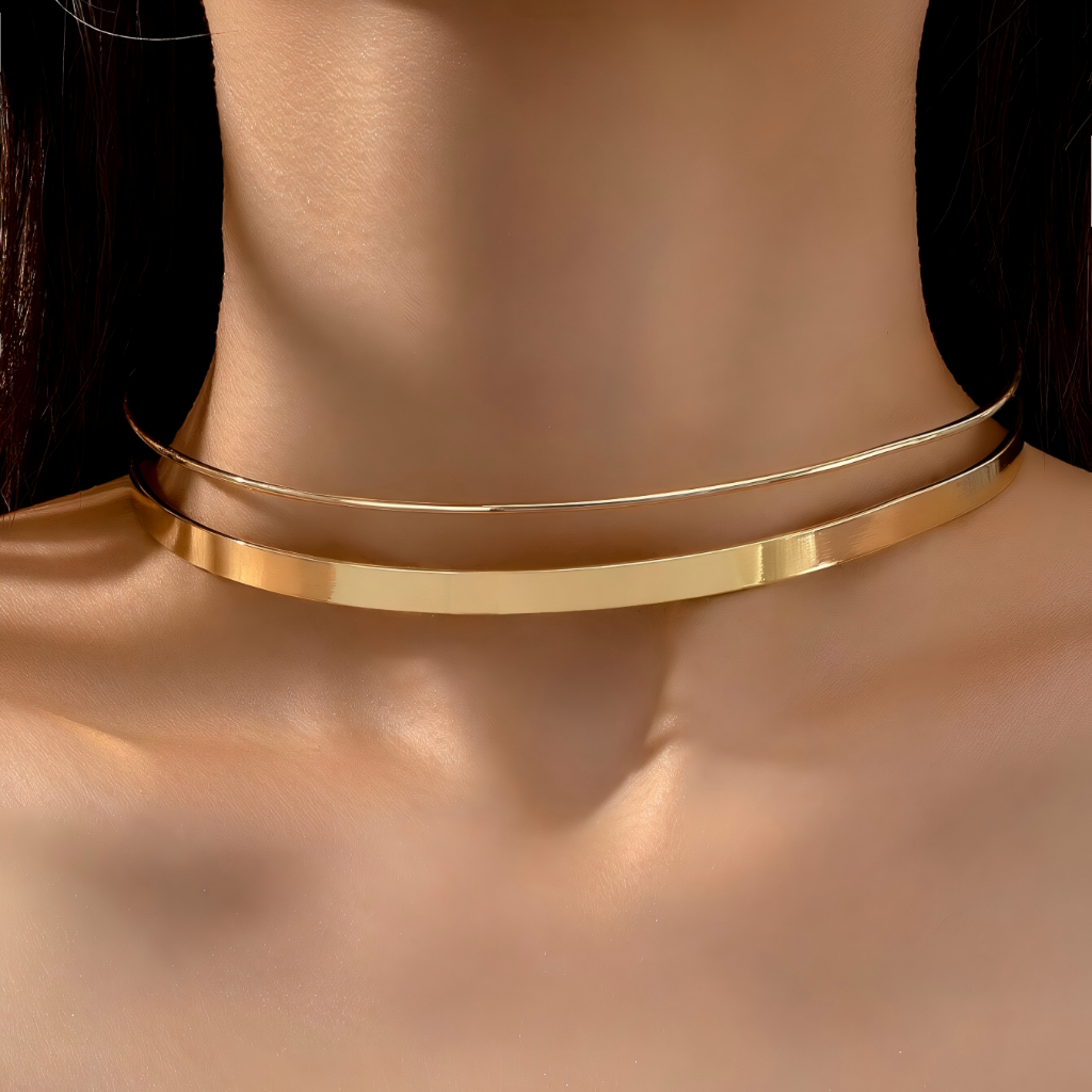 Conjunto de joias clássico colar pulseira brincos e gargantilha Conjunto de três