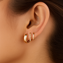 Kit Floral Sparkle™ – 3 Pares de Brincos com Zircônia Banhados a Ouro 18K ou Prata 925