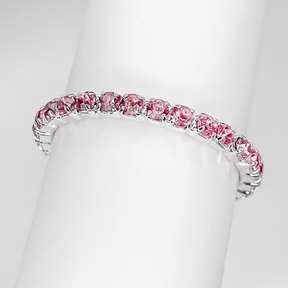 Anel Duplo Feminino Luxo Pedra Rosa – Semijoia Ouro 18K ou Prata | 2 Peças para Usar Separadas