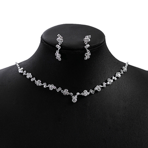 Conjunto de colar e brincos de liga feminina, elegante, luxuoso, moda de alta qualidade, para casamentos e presentes