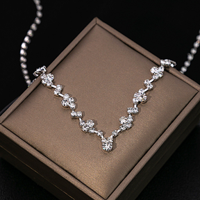 Conjunto de colar e brincos de liga feminina, elegante, luxuoso, moda de alta qualidade, para casamentos e presentes