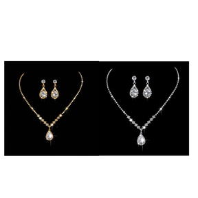 Conjunto Elegance Drop™ 3 em 1 – Colar, Brincos e Pulseira Banhados a Prata